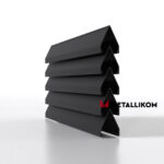 Ламели для забора жалюзи Luxe Л RAL 9005 – покрытие порошковое, толщина 0,45 мм в Красноярске | фото 2