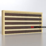 Планкен для забора Printec под дерево 120 mm RAL 1014 – покрытие матовое, толщина 0,45 мм в Красноярске | фото 4