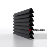 Ламели для забора жалюзи Premium U RAL 9005 – покрытие порошковое, толщина 0,45 мм в Красноярске | фото 2